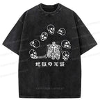 Kyoto-Lion Skeleton Performing Acrobatics Washed T-Shirt