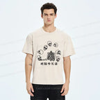 unisex washed skeleton t-shirt on sale
