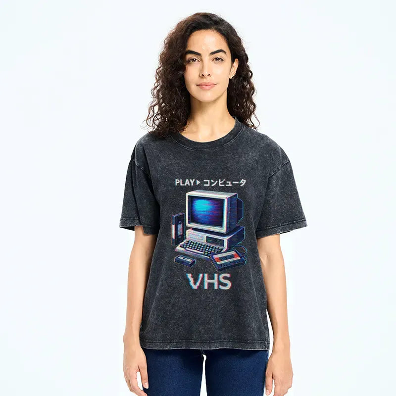 Vintage washed t-shirt for daily wear