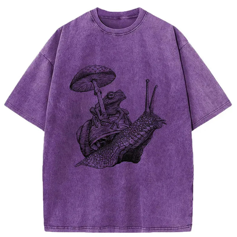 Japanese Vintage Washed T-Shirt for Daily Wear