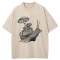 Kyoto-Lion Snail Is Carrying A Frog On Its Back Washed T-Shirt