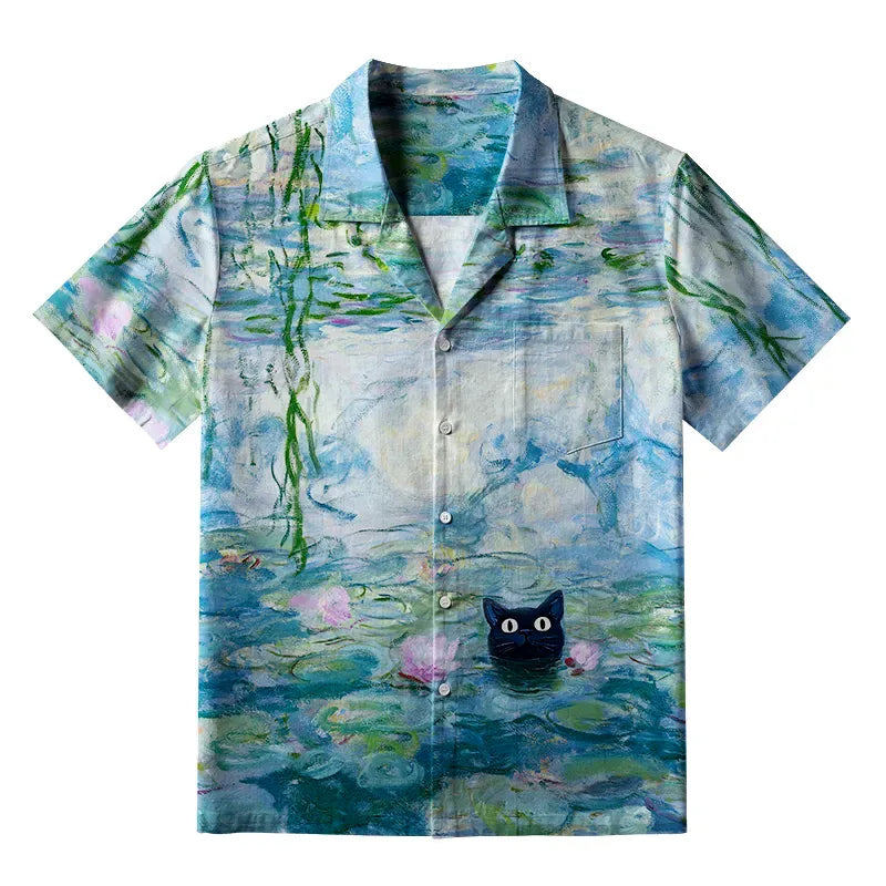 Kyoto Lion Japanese Aloha Shirt