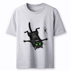 Japanese Scared Cat Prank T-Shirt for Daily Wear