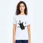 Japanese Scared Cat Prank T-Shirt for Daily Wear