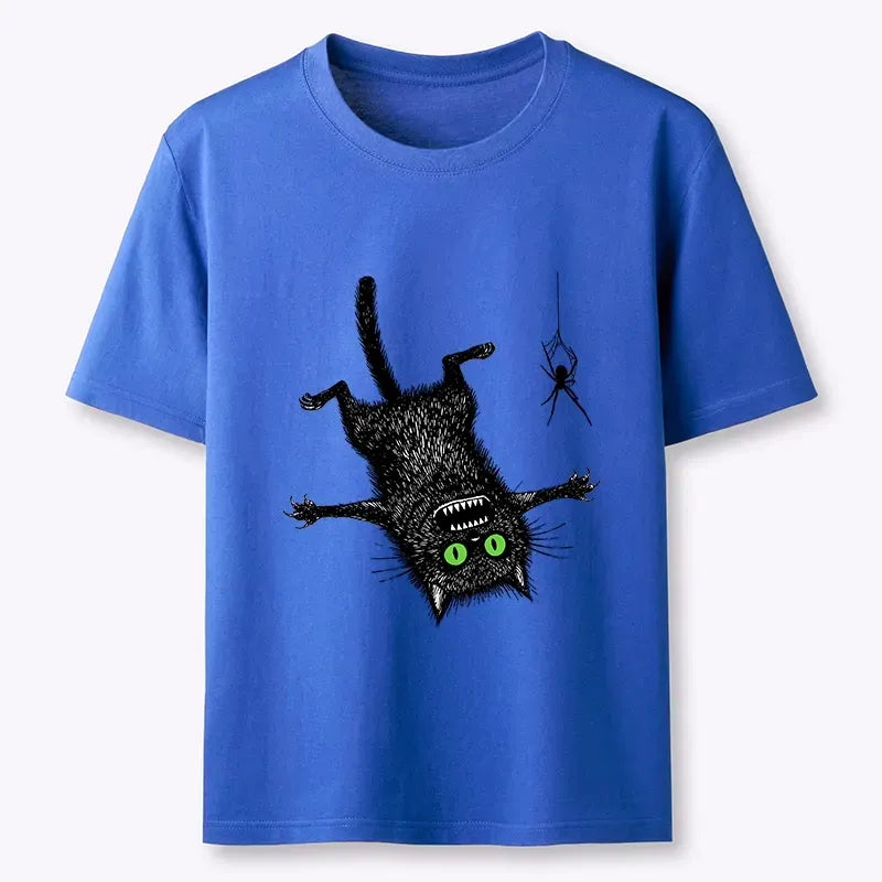 Kyoto-Lion Funny Cat Vs Spider Classic Tee