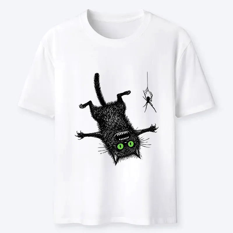 Kyoto-Lion Scared Cat Vs Spider Prank Classic T-Shirt