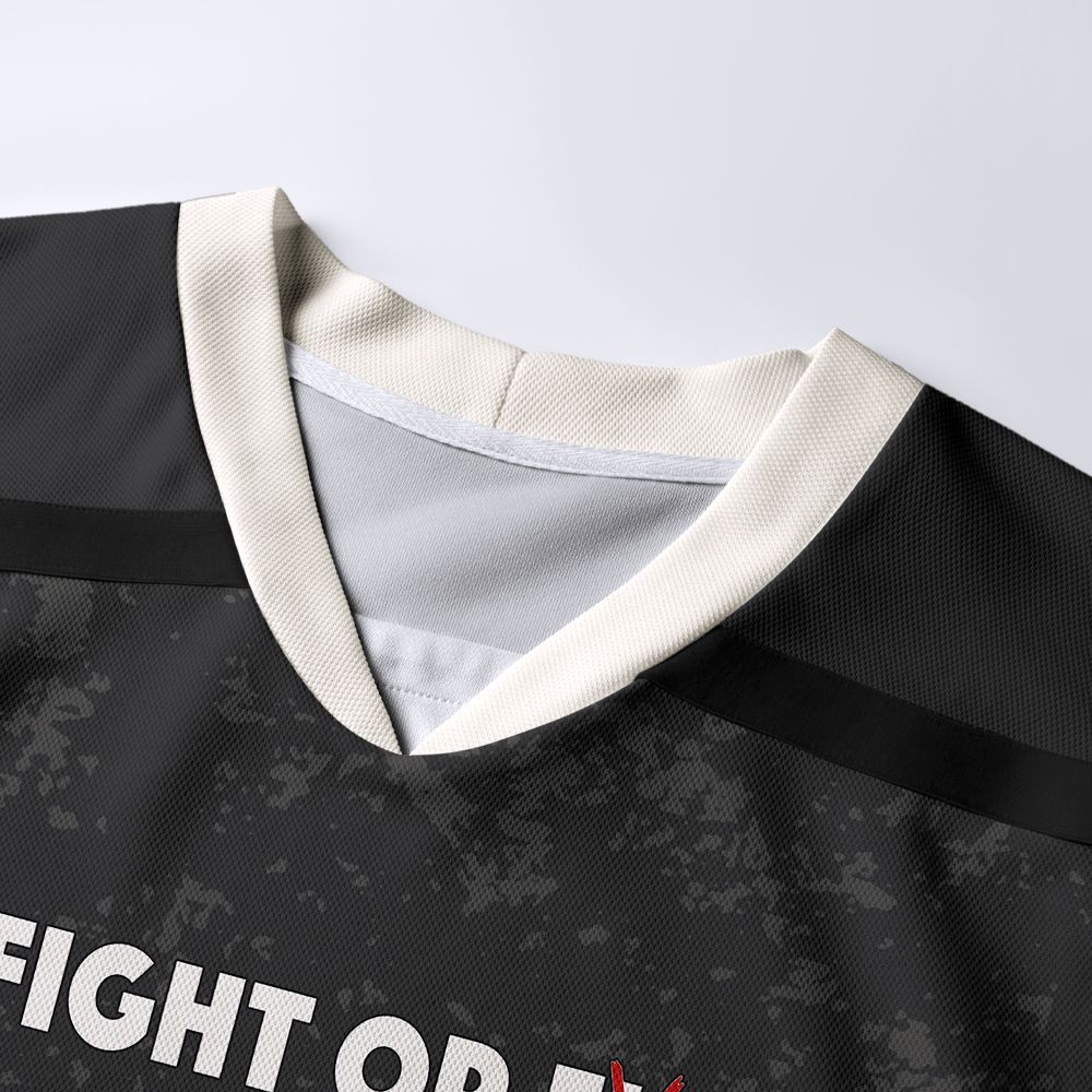 Kyoto-Lion Spooky Ghost with Knife Long-Sleeve Hockey Jersey
