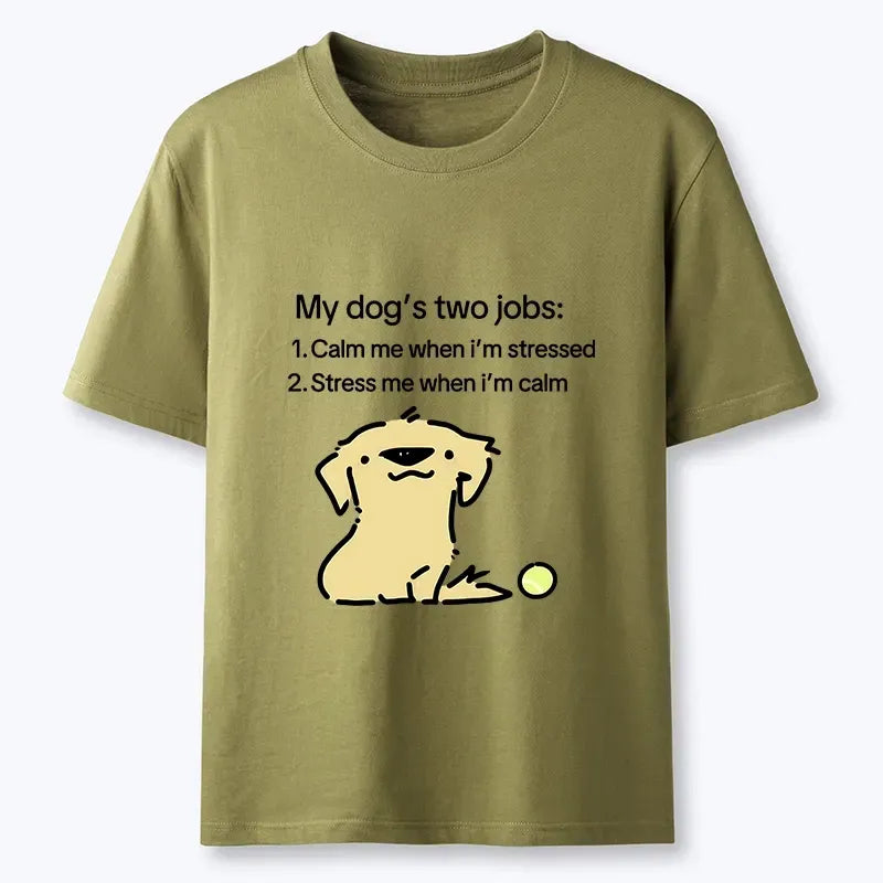 Kyoto-Lion Funny Meme Dog Two Life Jobs Joke Classic T-Shirt
