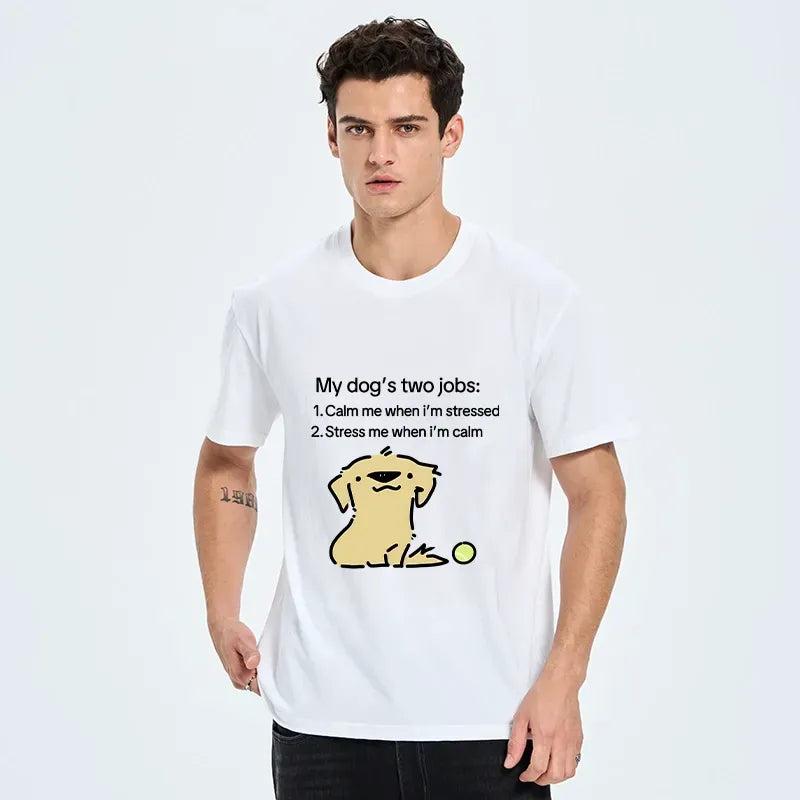 Kyoto-Lion Funny Meme Dog Two Life Jobs Joke Classic T-Shirt