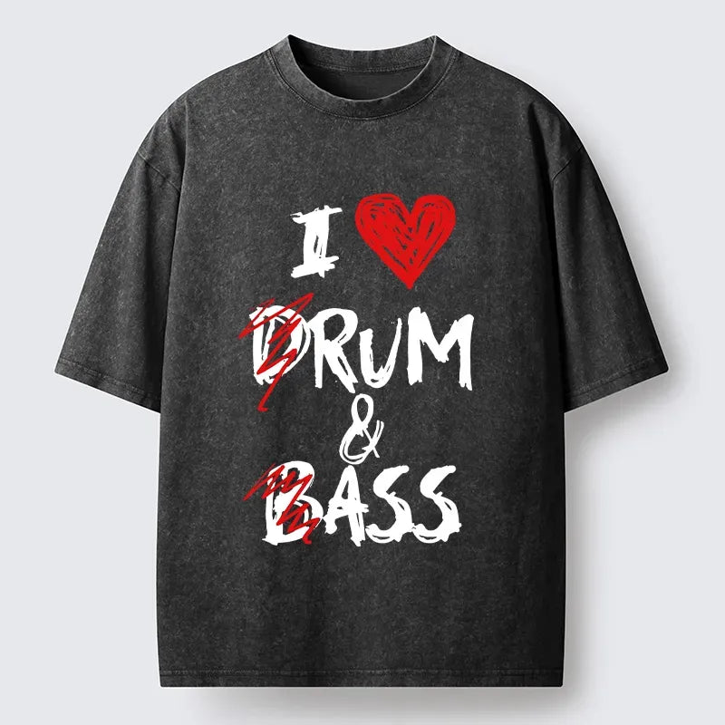 Kyoto-Lion My Favorite Drum And Bass Washed T-Shirt