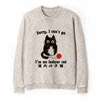Kyoto-Lion Indoor Cat Meme Washed Terry Sweatshirt