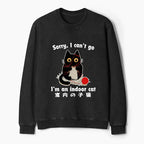 Kyoto-Lion Indoor Cat Meme Washed Terry Sweatshirt