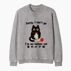 Kyoto-Lion Indoor Cat Meme Washed Terry Sweatshirt