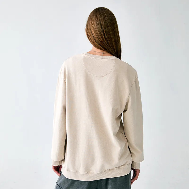 Kyoto-Lion Indoor Cat Meme Washed Terry Sweatshirt