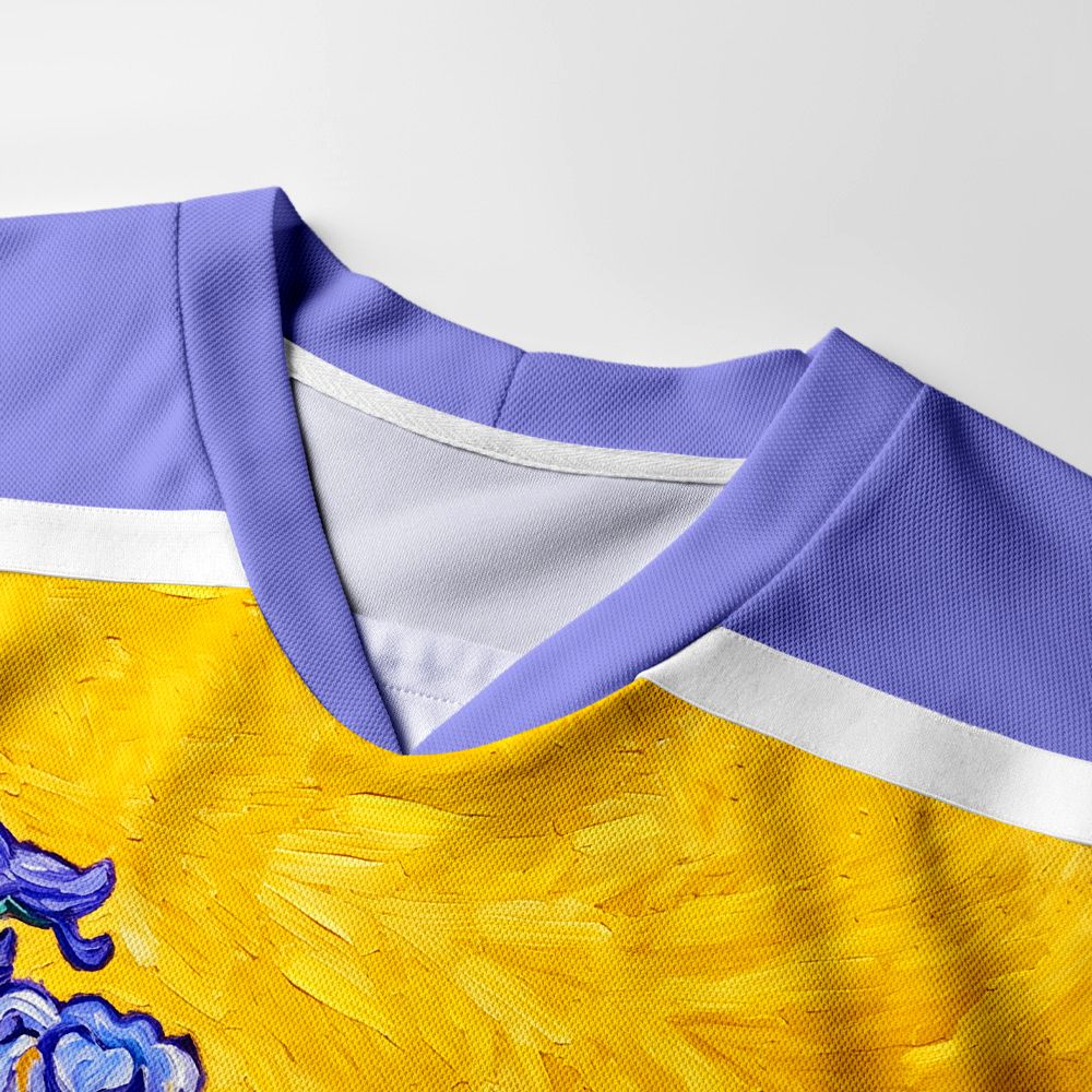 Kyoto-Lion Iris Cat Long-Sleeve Hockey Jersey