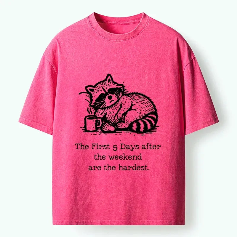Funny raccoon Monday blues t-shirt gift idea