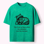 Funny raccoon Monday blues t-shirt gift idea