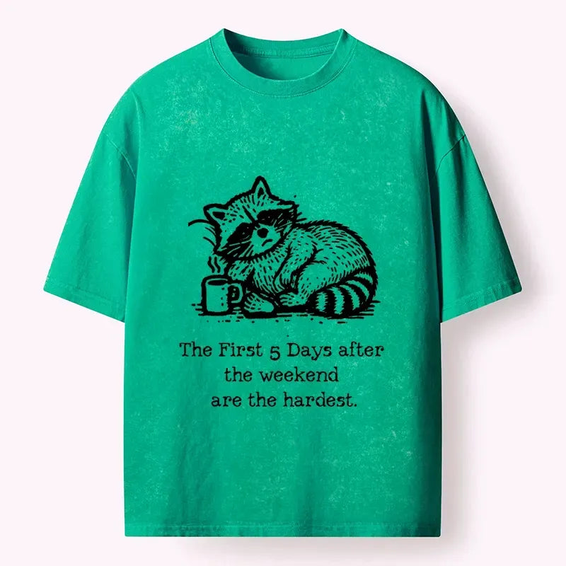 Funny raccoon Monday blues t-shirt gift idea