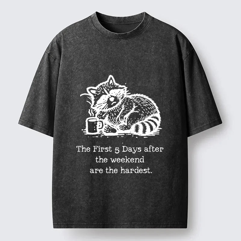 Funny raccoon Monday blues t-shirt gift idea