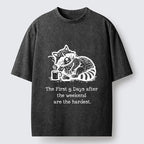 Funny raccoon Monday blues t-shirt gift idea