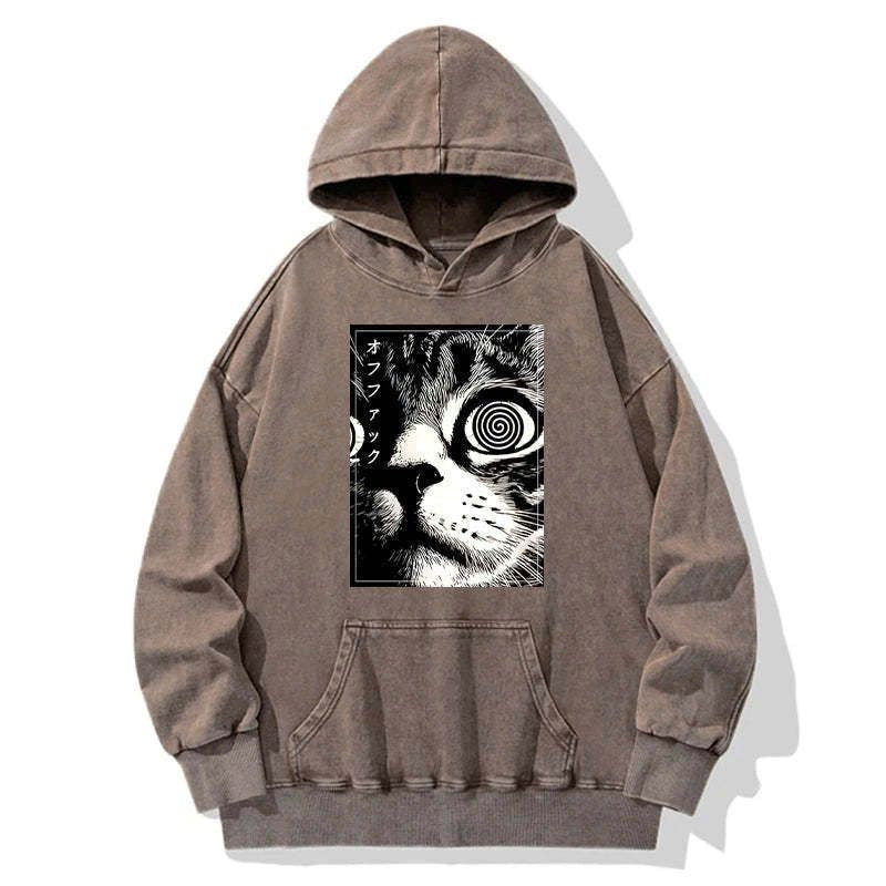 Japanese Vintage Washed Hoodie for Streetwear