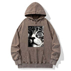 Japanese Vintage Washed Hoodie for Streetwear