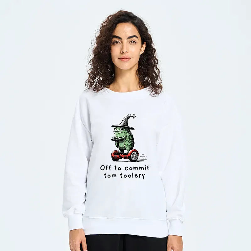 Japanese Frog Riding Scooter Classic Sweatshirt