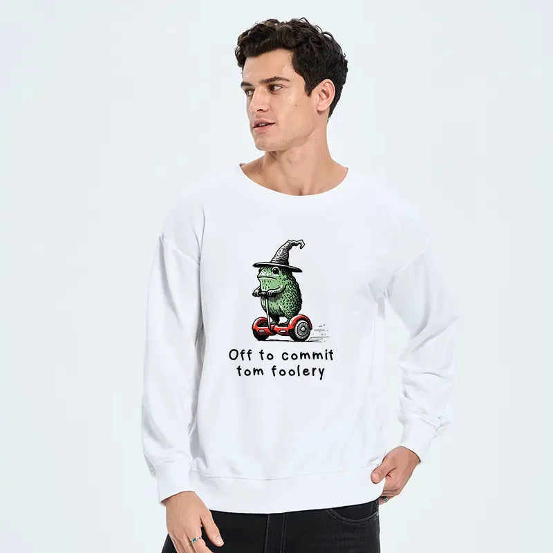 Kyoto-Lion Frog Riding A Balance Scooter Classic Sweatshirt