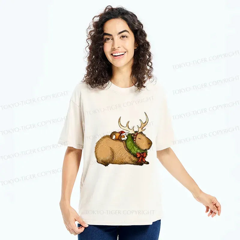 Retro Capybara Tee for Him