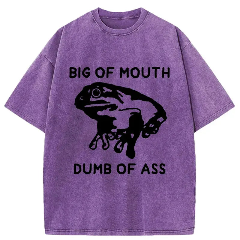Unisex Washed Frog Tee for Summer Vacation