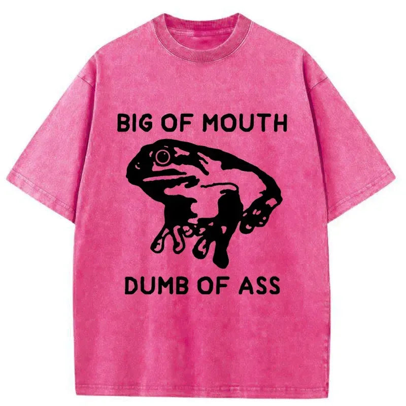 Unisex Washed Frog Tee for Summer Vacation