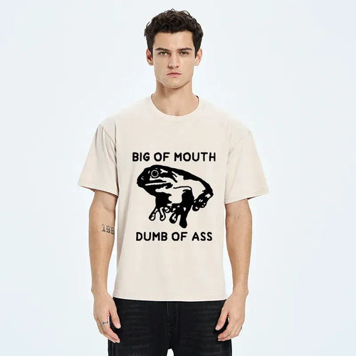 Unisex Washed Frog Tee for Summer Vacation