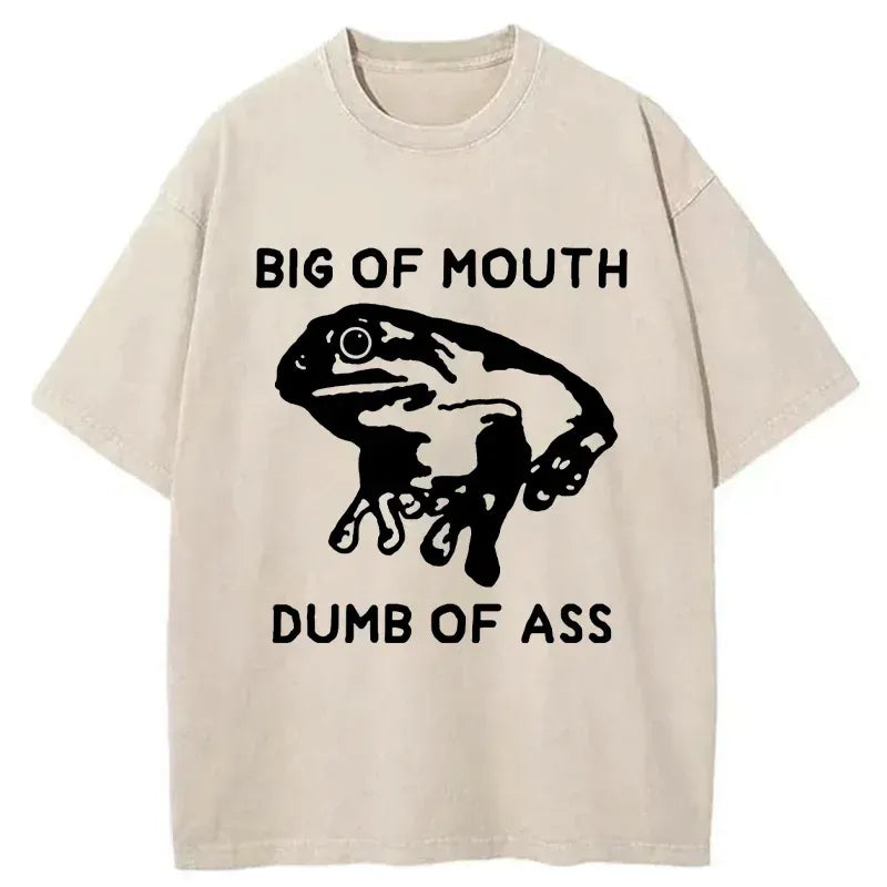 Kyoto-Lion Big-mouthed Frog Washed T-Shirt Gift Idea