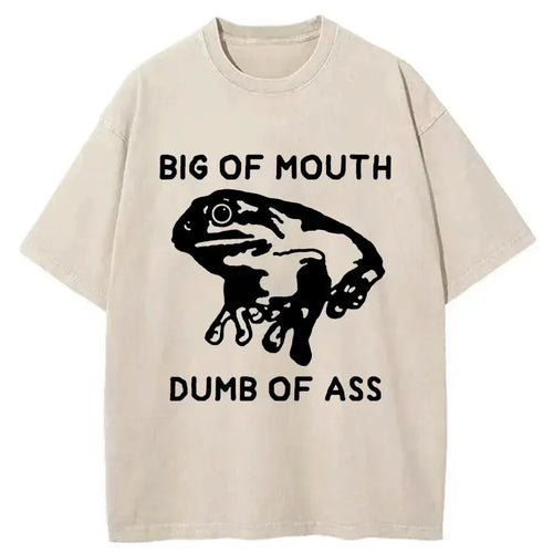 Kyoto-Lion Big-mouthed Frog Washed T-Shirt Gift Idea