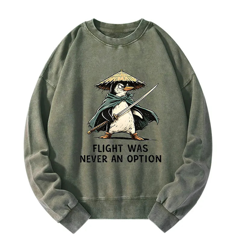 Kyoto-Lion Samurai Penguin Washed Sweatshirt