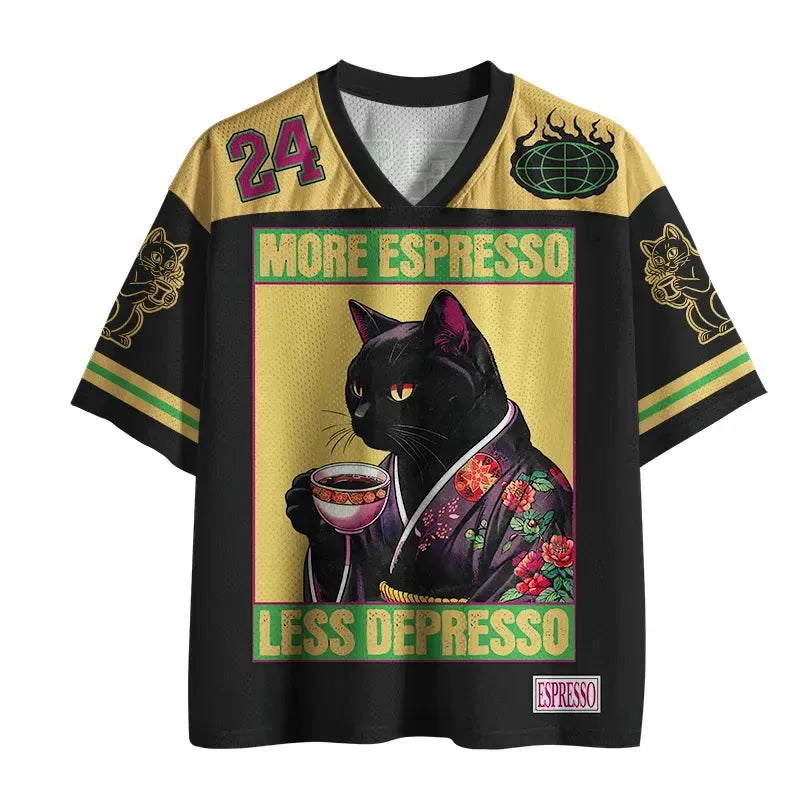 Kyoto-Lion Up Caffeine Down Depression Mesh Jersey