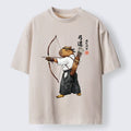 Kyoto-Lion Capybara Kyudo Meme Washed T-Shirt