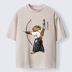 Kyoto-Lion Capybara Kyudo Meme Washed T-Shirt