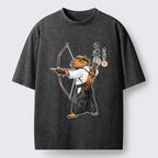 Kyoto-Lion Capybara Kyudo Meme Washed T-Shirt