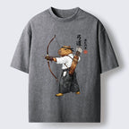Kyoto-Lion Capybara Kyudo Meme Washed T-Shirt