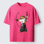 Kyoto-Lion Capybara Kyudo Meme Washed T-Shirt