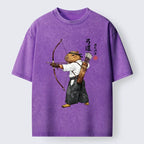 Kyoto-Lion Capybara Kyudo Meme Washed T-Shirt