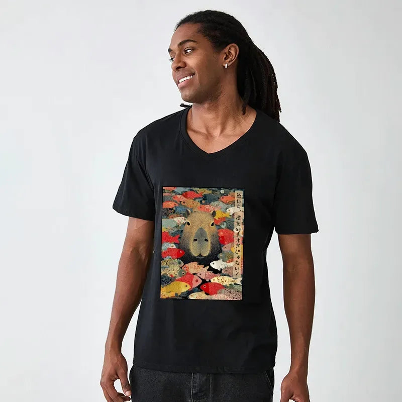 Kyoto-Lion Am I Too Lovable? V-Neck Classic T-Shirt