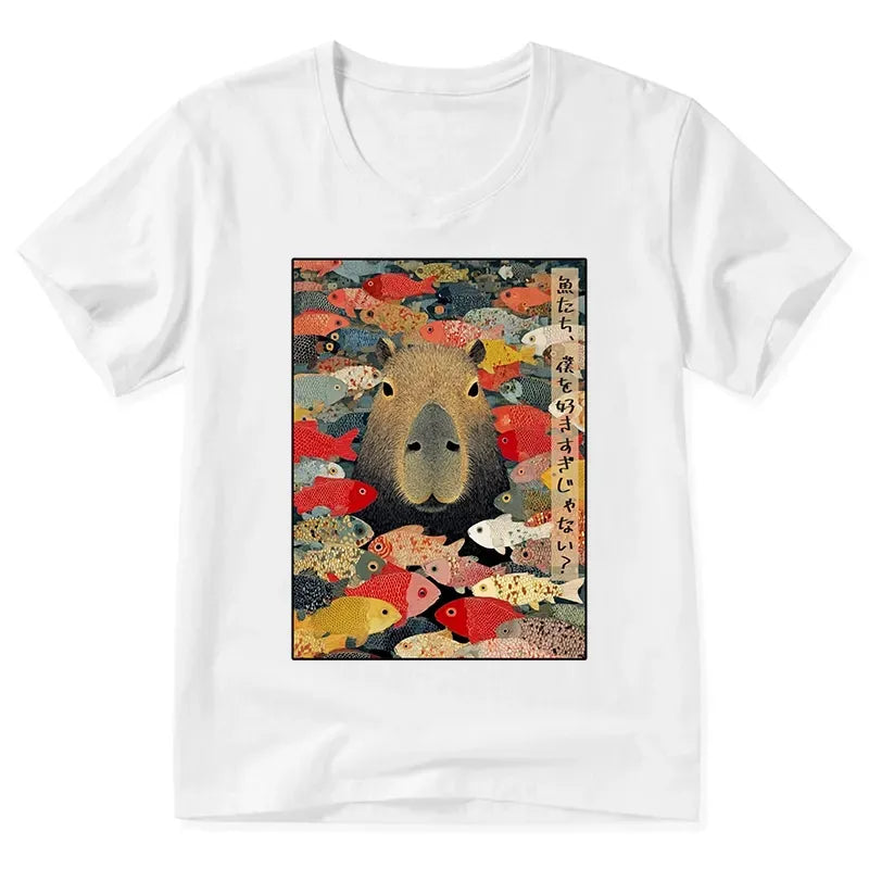 kyoto lion v neck t shirt best seller