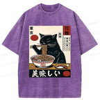 Trendy Japanese Ramen Cat Shirt