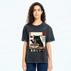 Vintage Japanese Ramen Cat T-Shirt