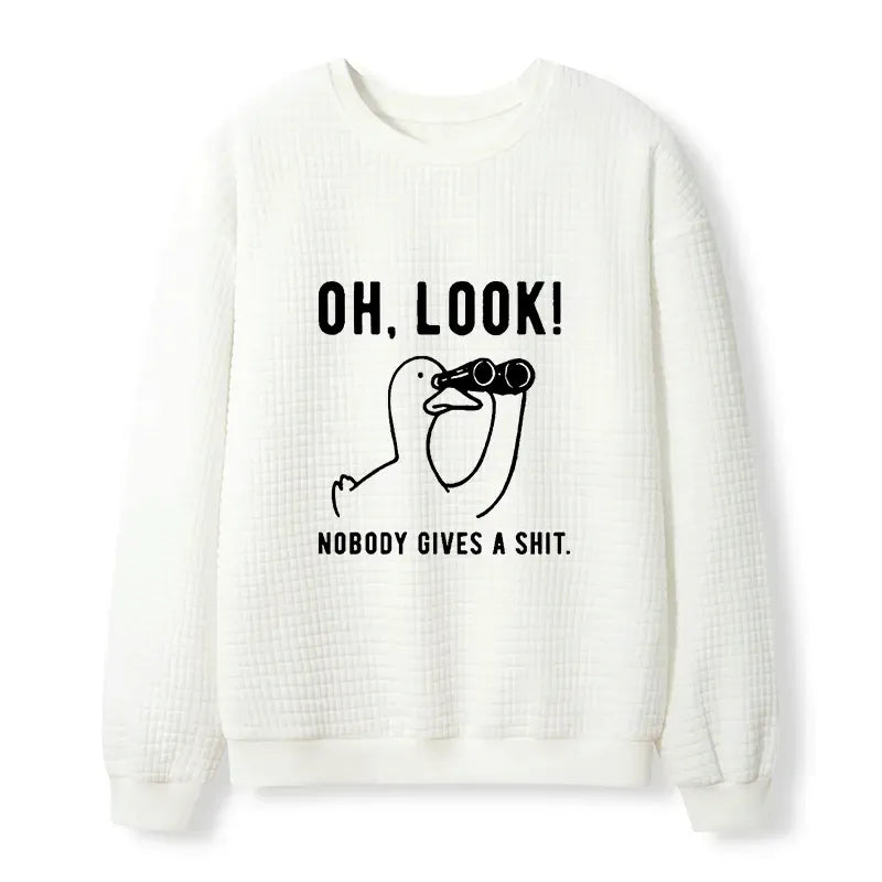 Japanese Unisex Waffle Sweatshirt for Daily Wear