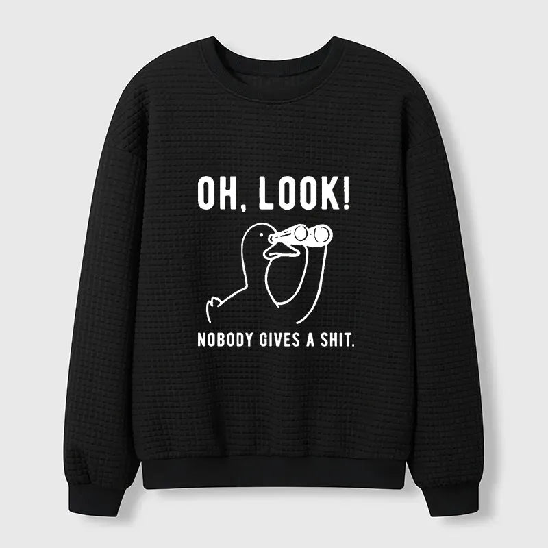 Japanese Unisex Waffle Sweatshirt for Daily Wear