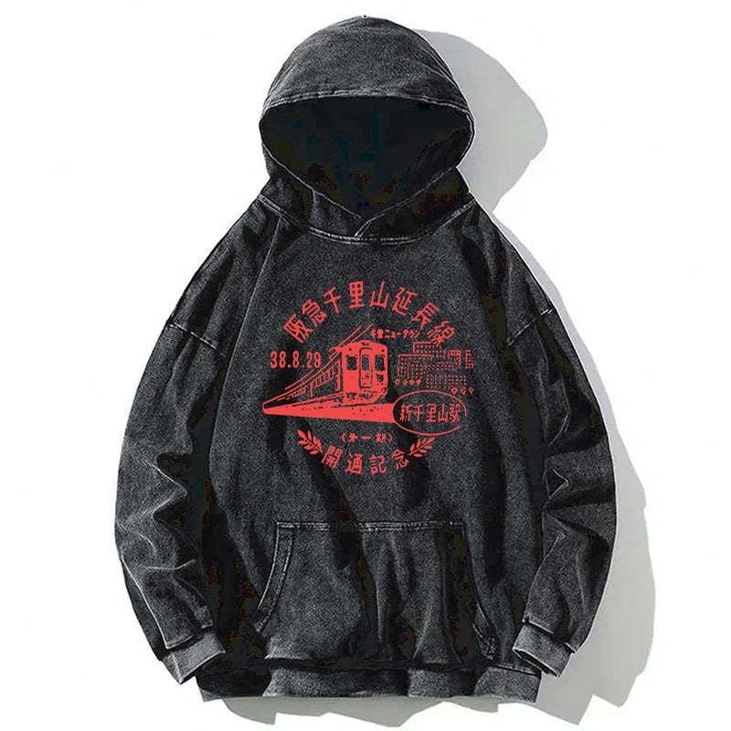 Kyoto-Lion TOKYO 1929 Train Washed Hoodie
