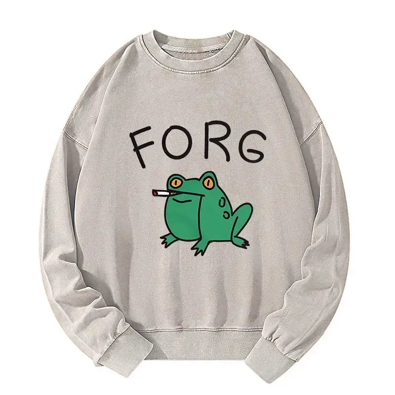 Japanese smoking frog sweatshirt for daily wear